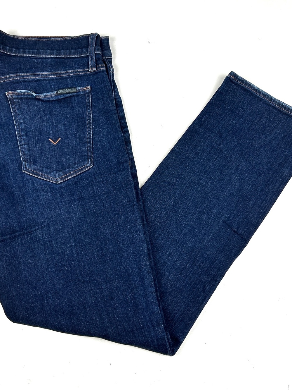 Hudson Jeans Mens 34 X 30 Blue Byron Straight Leg Dark Wash Stretch Denim